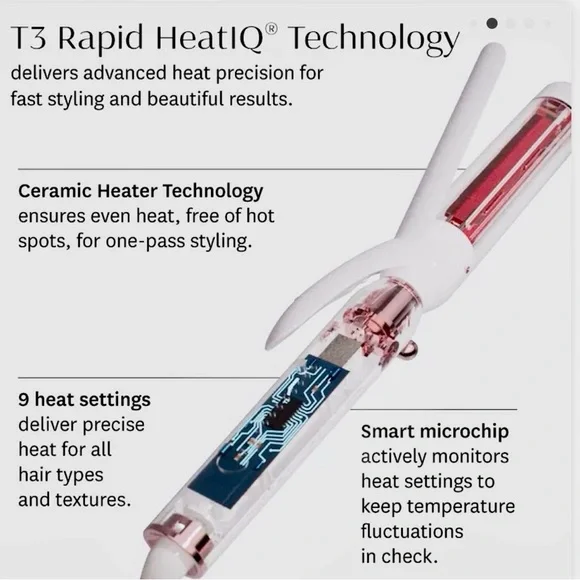 T3 Switch Kit Wave Trio Styling Iron - White and Gold - Picture 4 of 10